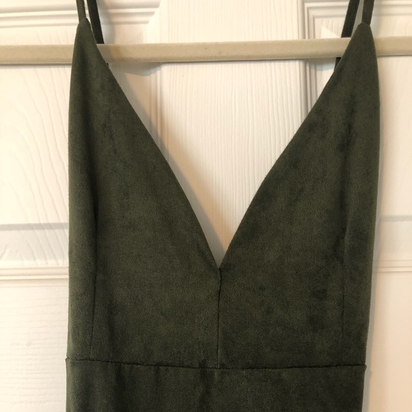 NWOT Green Suede Bodysuit - Picture 5 of 5
